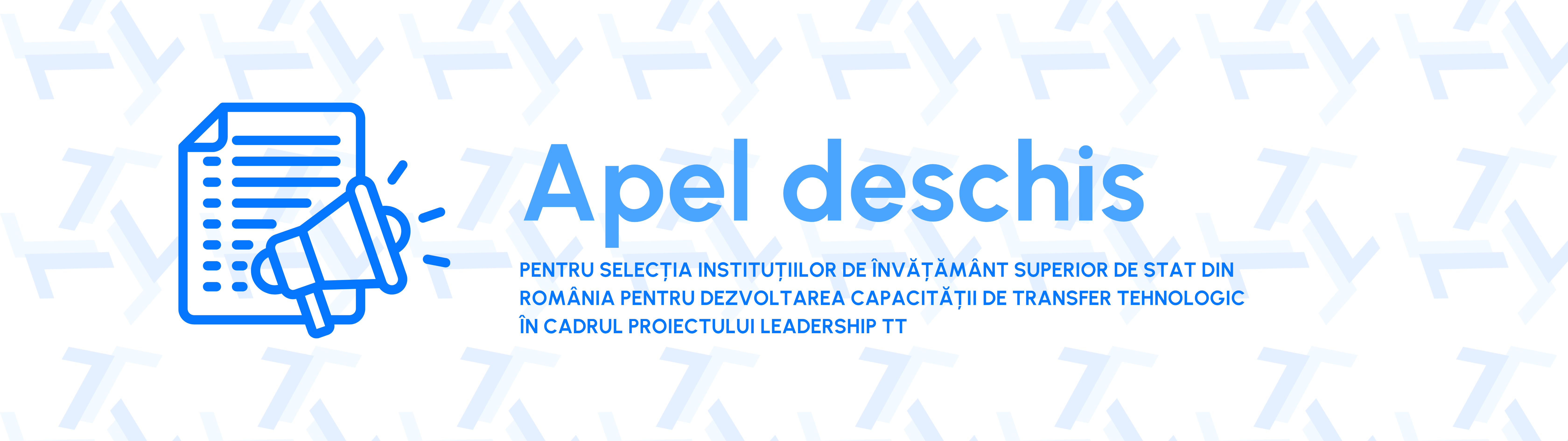 Banner Apel deschis Leadership TT